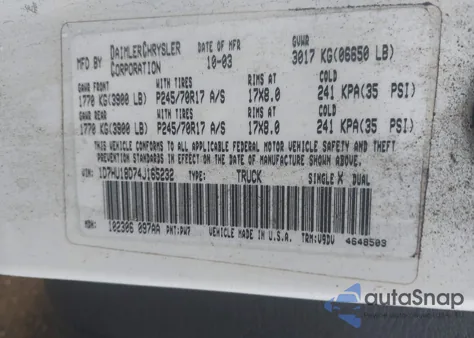 2004 Dodge Ram 1500 Slt/Laramie z USA, uszkodzony, nr VIN 1D7HU18D74J165232